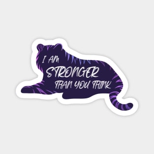 I Am Strong Affirmation Tiger Spirit Animal Positive Quote Animals Magnet