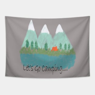 Let's Go Camping Tapestry