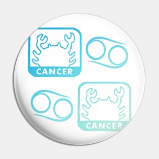 Cancer Birth Sign - Seafoam Pin