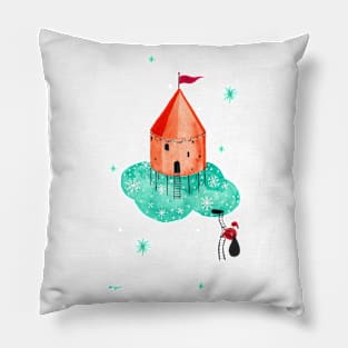 Santa is coming to the orange house Pillow