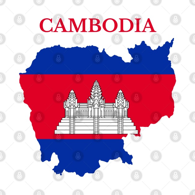 Cambodia Map Flag by maro_00