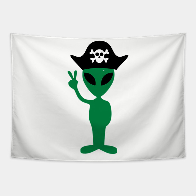Alien Pirate Alien Tapestry Teepublic