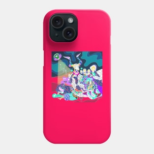 the demon the goat and the alien witches Phone Case