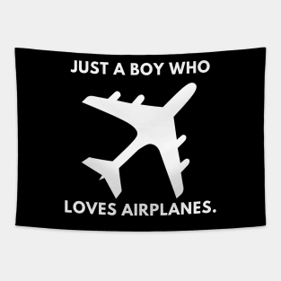 Just a boy who loves airplanes Tapestry