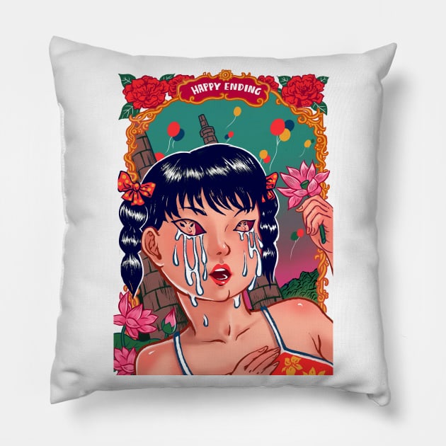 Happy ending Pillow by Tungningcheung