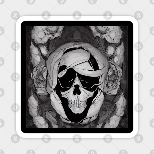 Gothic Majesty: Captivating Skulls in Alternative Fashion and Art Magnet by ShyPixels Arts