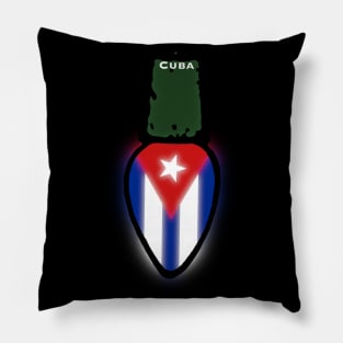 Cuba Flag Christmas Light Pillow