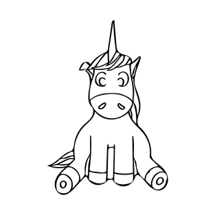 Cute Unicorn Sitting Down T-Shirt