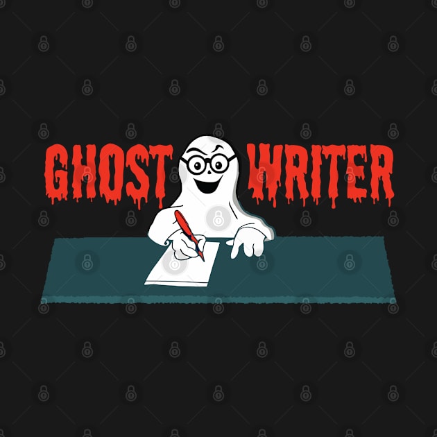 Halloween Writer Author Scary Ghost Spooky Boo Funny by orumcartoons