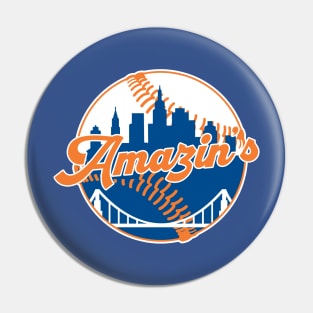 Amazin's  Mets Baseball Nickname Pin