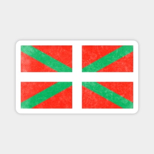 The Basque Country // Vintage Look Faded Flag Design Magnet