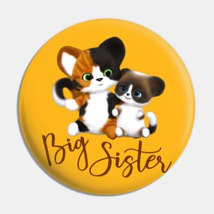 Big Sister Kitty Cats Pin