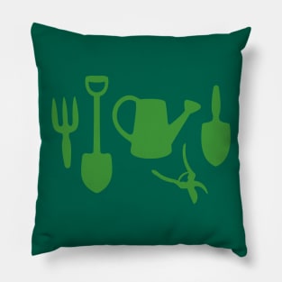 Green Garden Tools Pillow