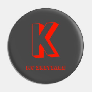 Letter K Letter Art Pin