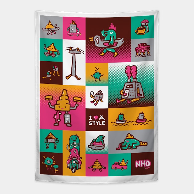 I love Lanna style Tapestry by nokhookdesign