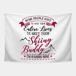 Skiing Buddy/Skiing Mom Tapestry