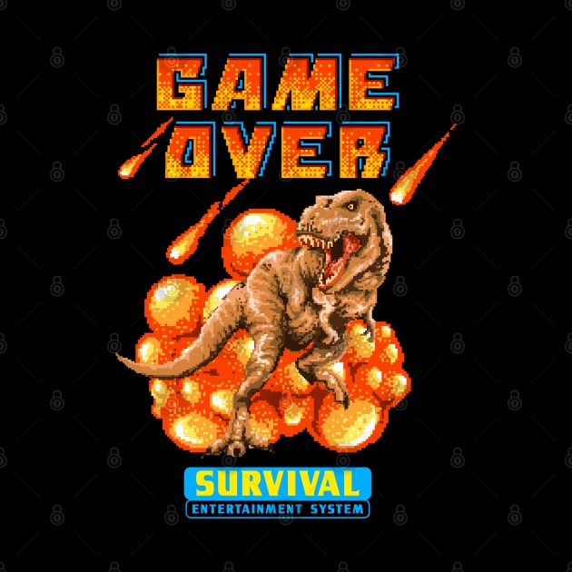 8-Bit Game Over Dinosaur by machmigo