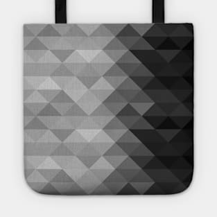 Grayscale triangle geometric squares pattern Tote