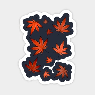 Autumn Red Maple Leaves Magnet