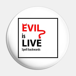 evil is live spell backwards Pin