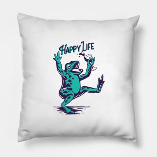 A frog who enjoys life Pillow