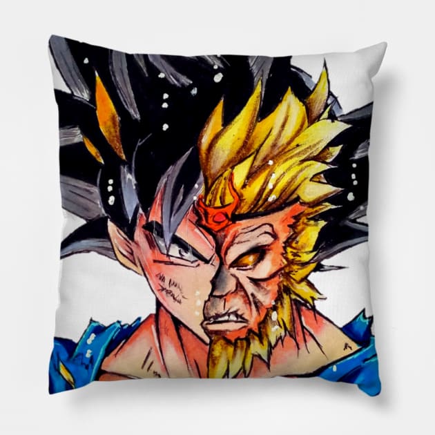 goku from dragon ball super Pillow by Bxnny.Arts