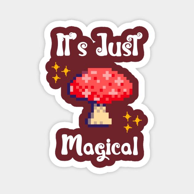 pixelated Mushroom Magnet by NICHE&NICHE