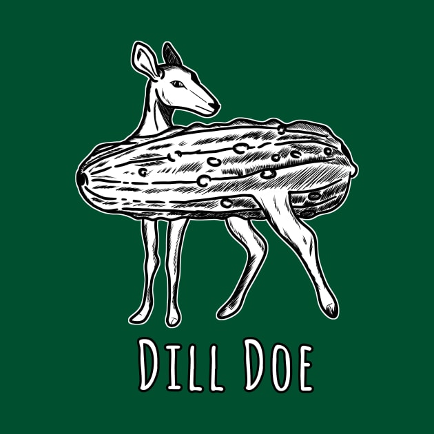Funny Dill Doe Deer Pickle by urban-wild-prints