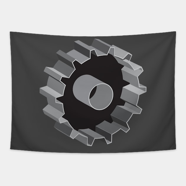 3D industrial gear Tapestry by Asim138