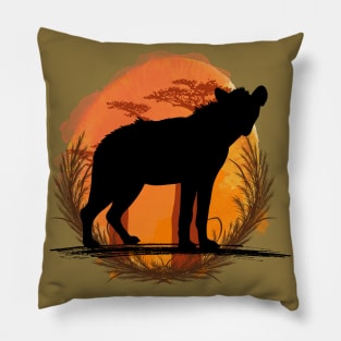 Hyena Silhouette - Savannah Pillow