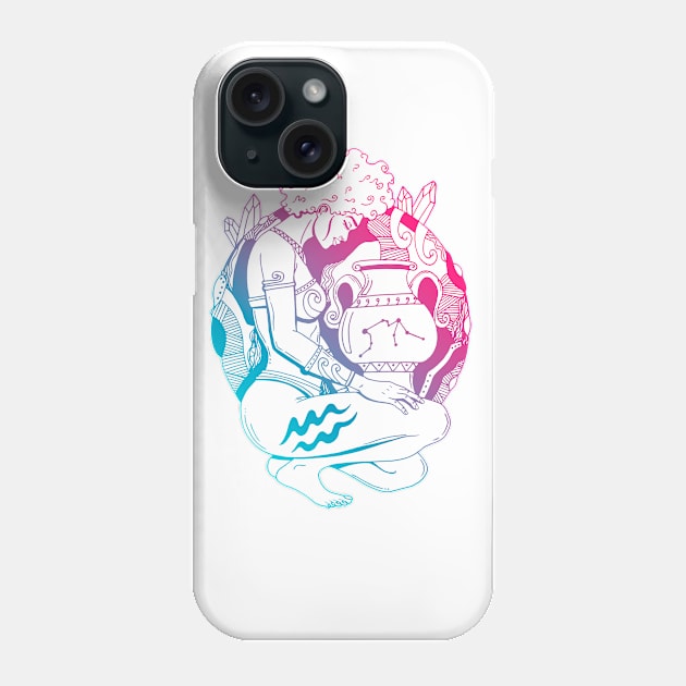 Dual Color Aquarius Beauty Phone Case by kenallouis