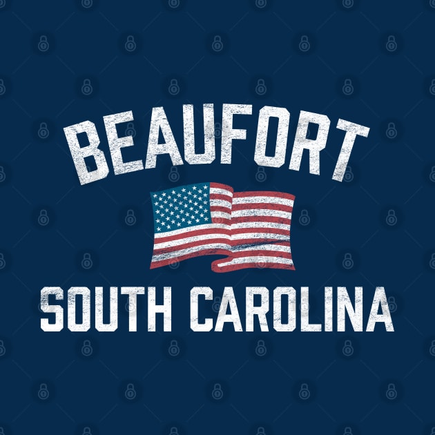 Beaufort South Carolina Patriotic USA Flag Vintage by TGKelly