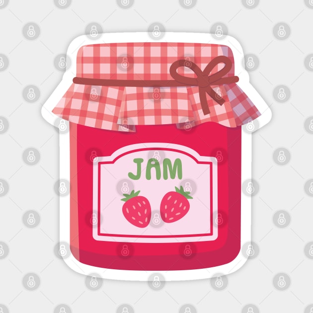 Classic Strawberry Jam Bottle Magnet by rustydoodle