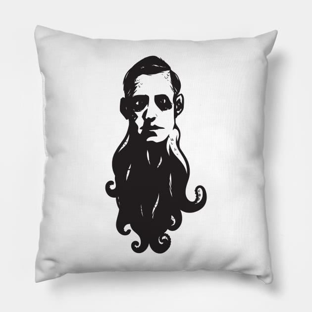 H. P. LOVECRAFT Pillow by Komigato