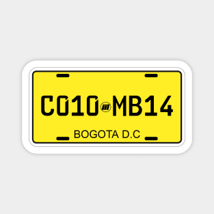 Colombia car license plate Magnet