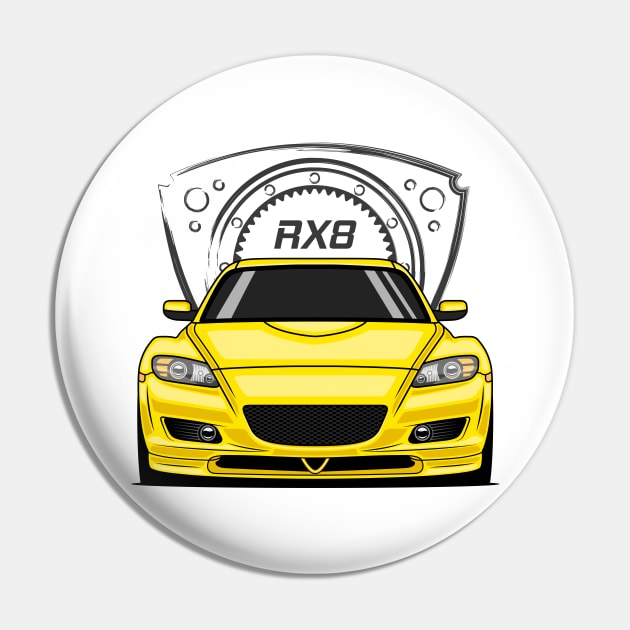 Yellow RX8 JDM Pin by GoldenTuners