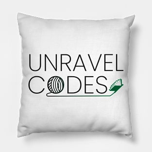 Unravel Codes Word Mark Pillow