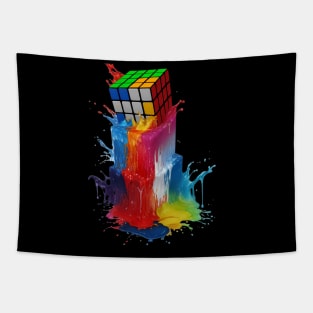 Melting Rubiks Cube Tapestry