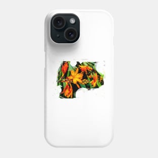 Orange flowers by the canal Phone Case