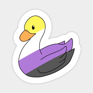 Light Nonbinary Duck Magnet