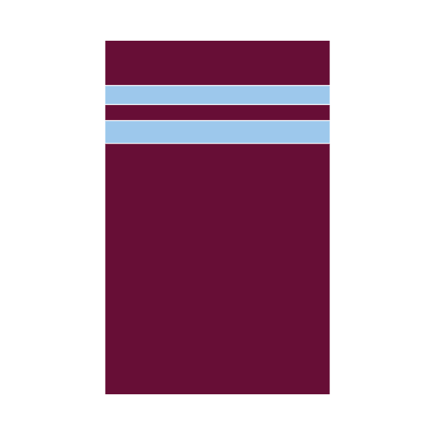 Aston Villa Retro 1985 Claret and Blue Home Bars by Culture-Factory