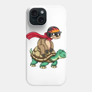 Funny Sloth Riding a Turtle Phone Case