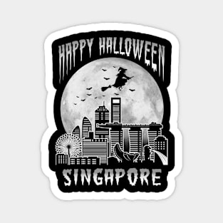 Happy Halloween Singapore City Magnet