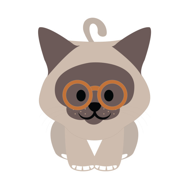 Birman Cat Emoji Noob Nerd Glasses Cat T Shirt Teepublic Fr