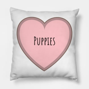 Puppies. Heart shape Pillow