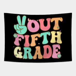 Peace Out Fifth 5th Grade Last Day School Graduation Tapestry