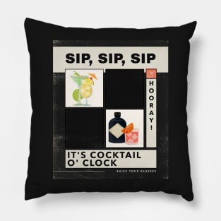 It&#39;s Cocktail O&#39;Clock Pillow