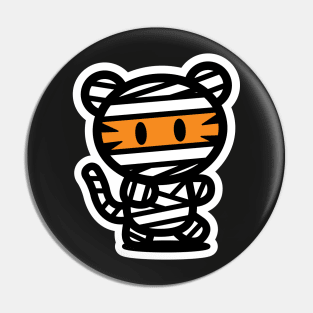 Mummy Tiger Bambu Brand Halloween October Pin