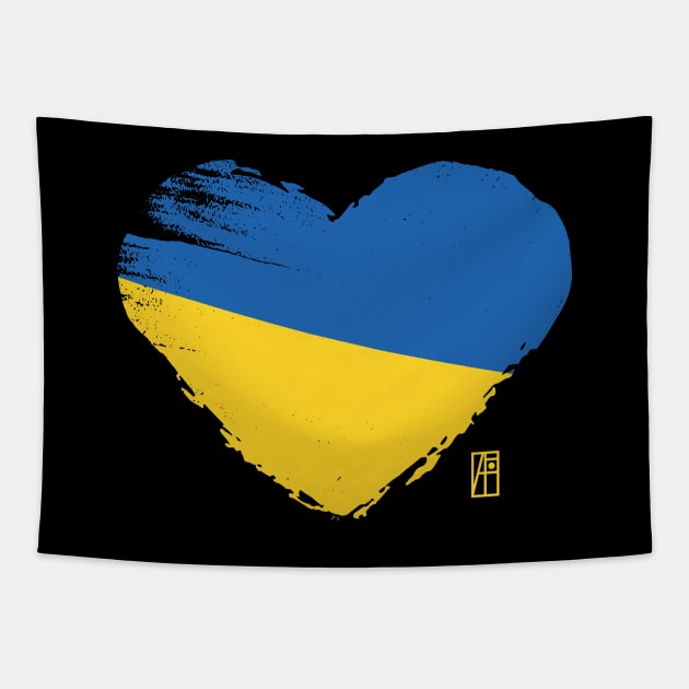 I love my country. I love Ukraine. I am a patriot. In my heart, there is always the flag of Ukraine. Tapestry by ArtProjectShop