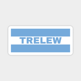 Trelew City in Argentine Flag Colors Magnet